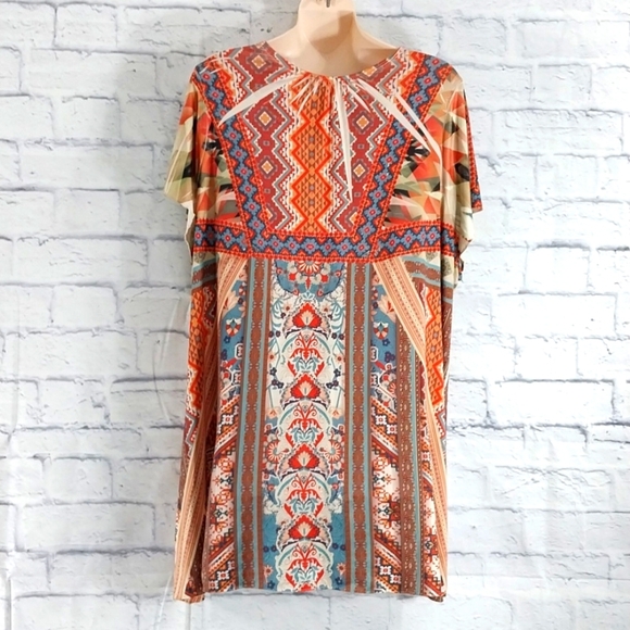 Apt. 9 Tunic Top Boho Embroidered Beaded at Neckline Sz 3X - Picture 4 of 5